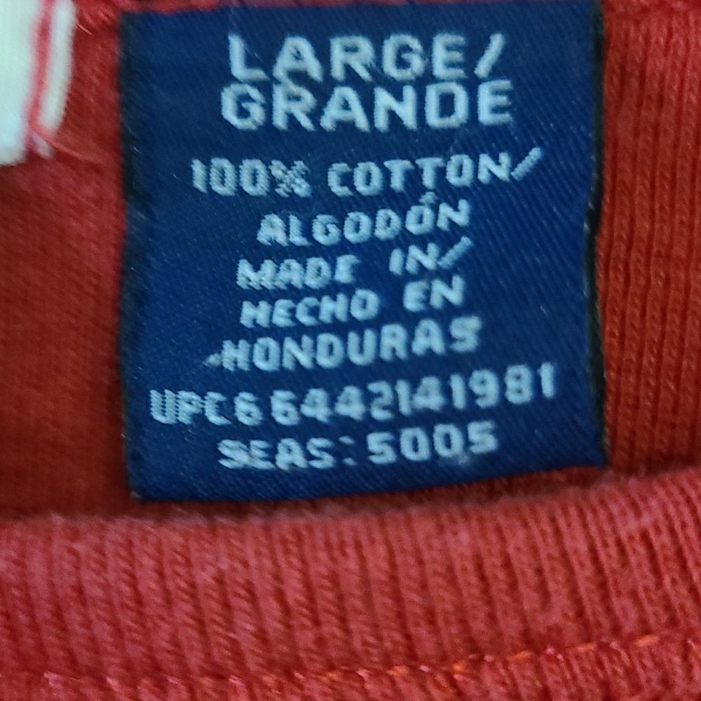 Large Basic Editions Red Long Sleeve Top - Picture 4 of 4